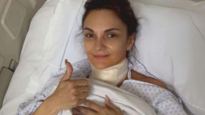 Mariana Seoane en el hospital